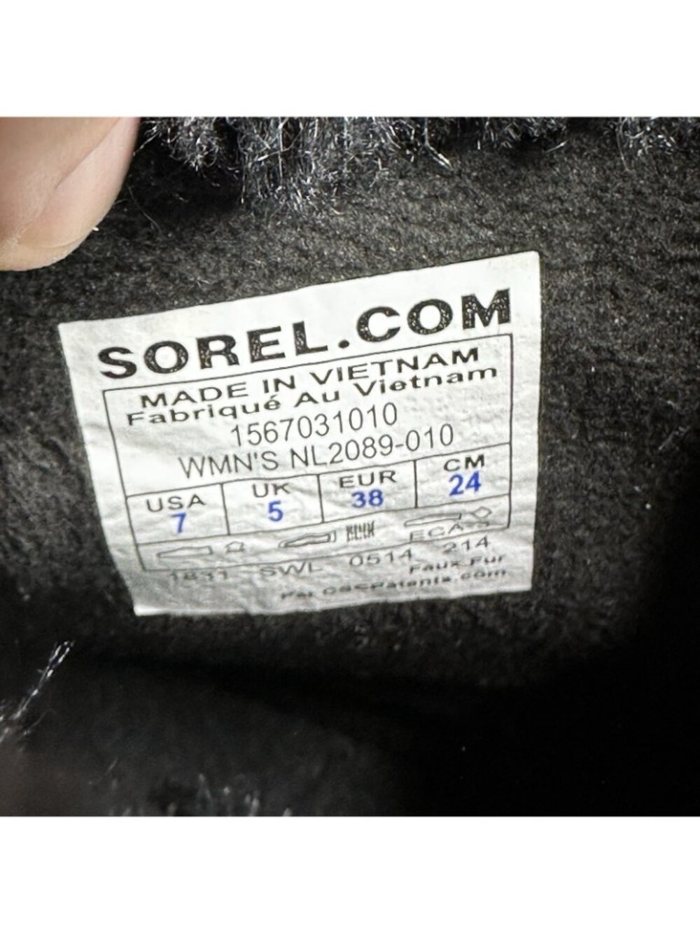 Sorel Tivoli II Womens Size 7 Boots Black Suede Mid Cut Waterproof Fleece Lined - Picture 9 of 9